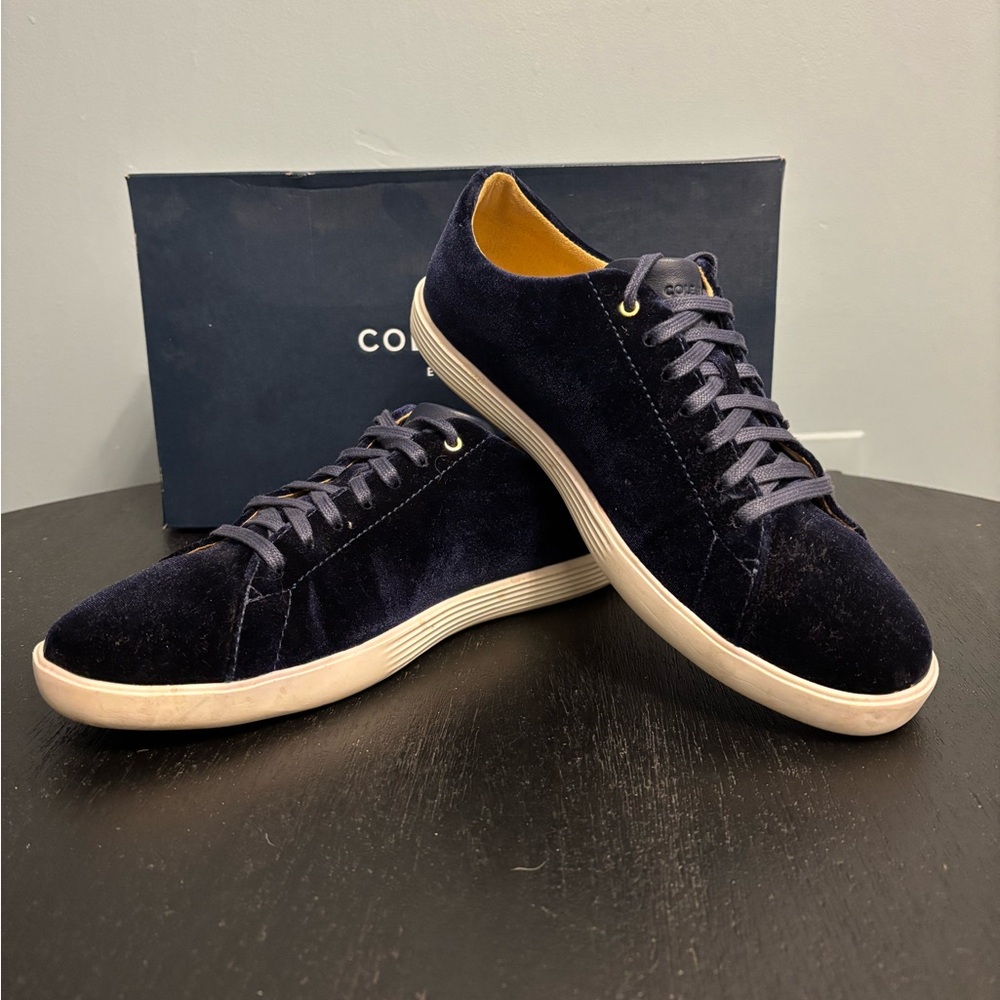 Cole Haan Women’s Dark Blue Velvet Sneakers